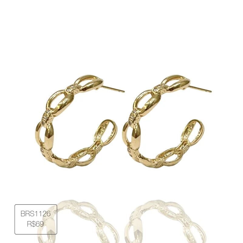 Brinco Argola Avella Elos Esplendor Dourado